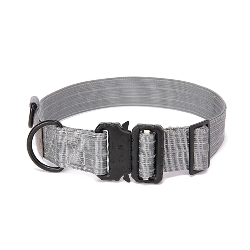 Reflective Dog Collar β Adjustable Military-Style Training Collar for Medium & Large Dogs | Night Safety & Outdoor Control